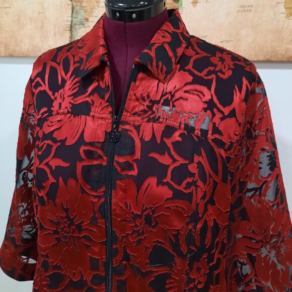 Vtg Y2K sheer lightweight floral jacket - Draper's & Damon's - Picture 2 of 12